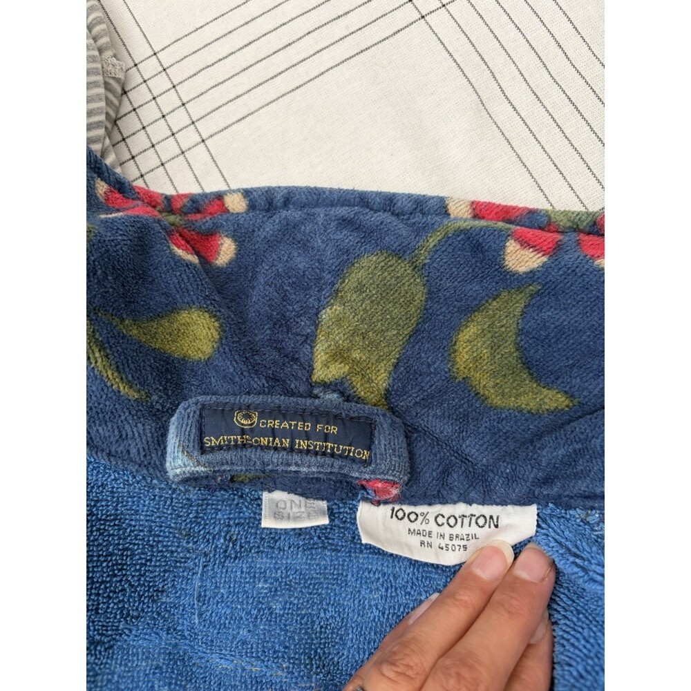 Created For Smithsonian Native American Terry 100% Cotton Robe OSFM - Picture 5 of 6